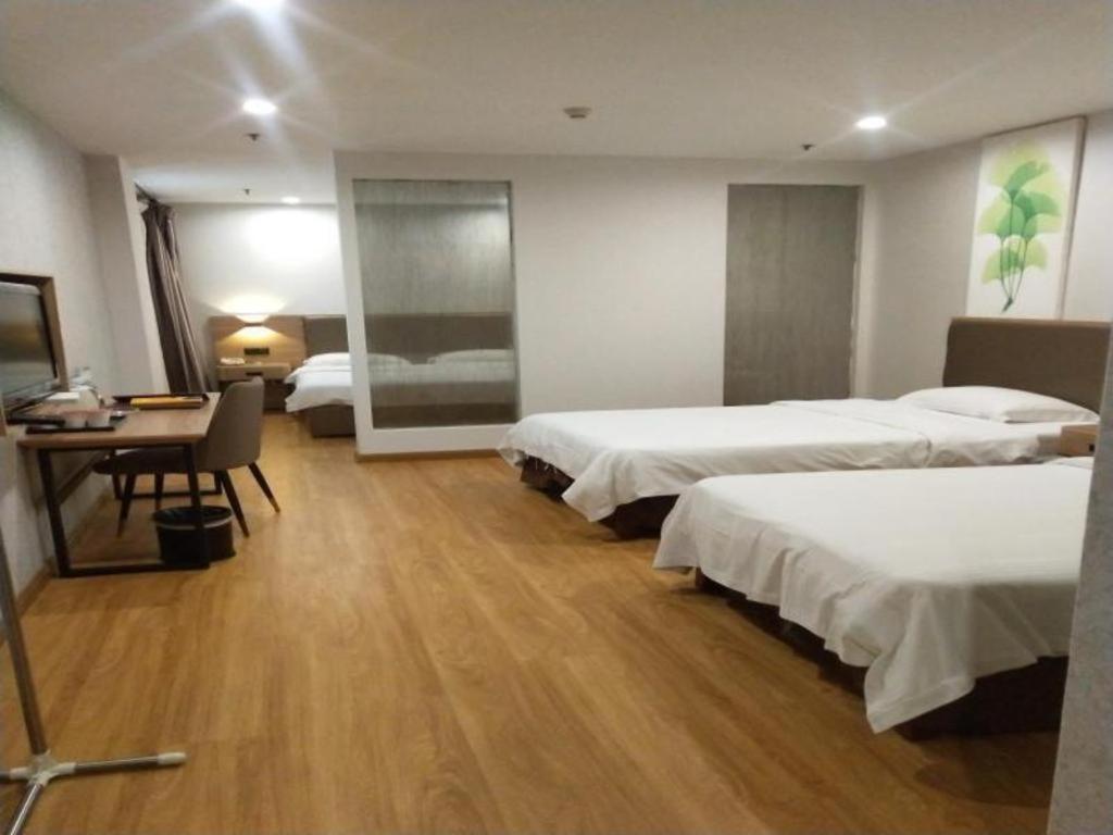 Greentree Inn Jining Yanzhou Jiuzhou Fangyuan Business Hotel Bagian luar foto