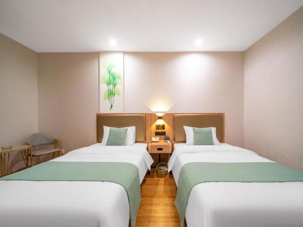 Greentree Inn Jining Yanzhou Jiuzhou Fangyuan Business Hotel Bagian luar foto