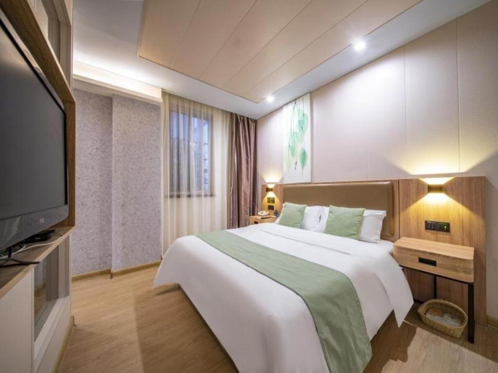 Greentree Inn Jining Yanzhou Jiuzhou Fangyuan Business Hotel Bagian luar foto