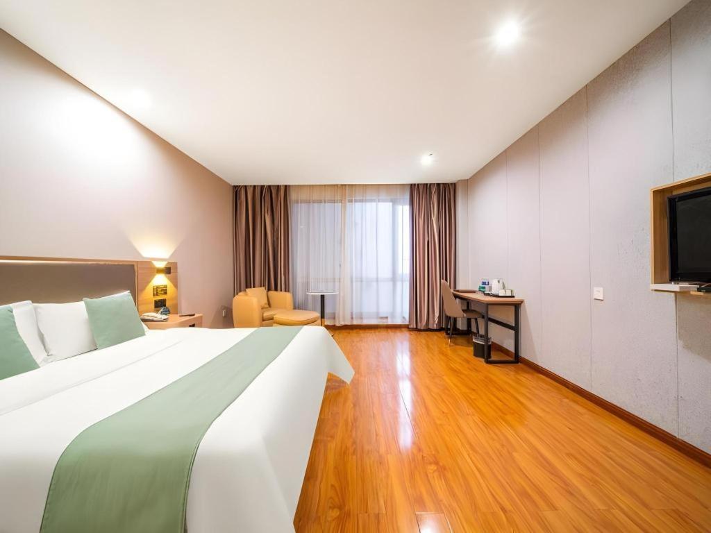 Greentree Inn Jining Yanzhou Jiuzhou Fangyuan Business Hotel Bagian luar foto