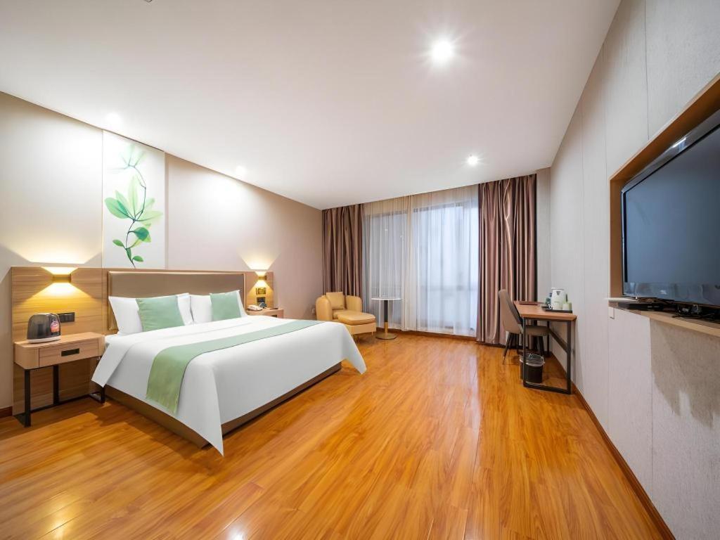 Greentree Inn Jining Yanzhou Jiuzhou Fangyuan Business Hotel Bagian luar foto