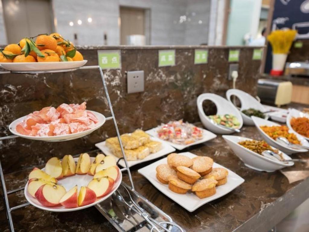 Greentree Inn Jining Yanzhou Jiuzhou Fangyuan Business Hotel Bagian luar foto